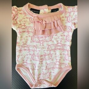 Pink Floral Baby Onesie